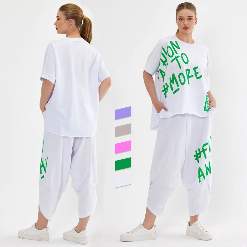 ⏳ Limited time 50% off! 💥Casual T-Shirt Two Piece Set（The more you buy, the higher the discount）