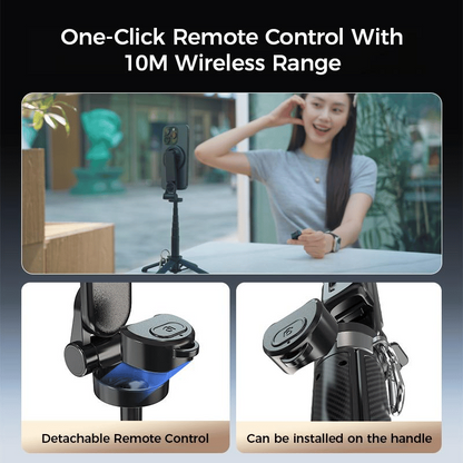 ✨4-in-1 Multifunctional magnetic selfie stick with 360° rotation
