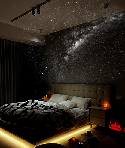 【Black and white - high-definition patterns】USB starry night light, suitable for home scenes, small footprint, clear projection