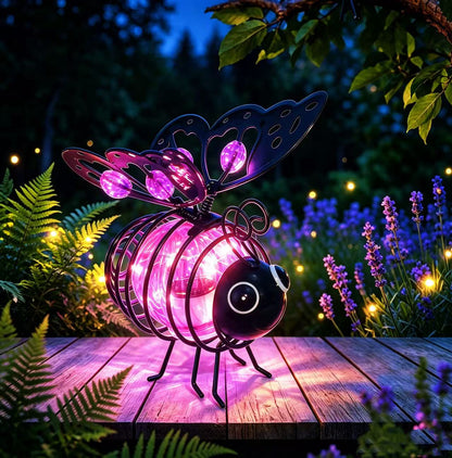 🌞🌜Hanging Solar Bee Light – Warm Amber Glow, Flicker-Free, Perfect for Garden Parties, Camping, or Kids’ Rooms – Spread Joy Day and Night