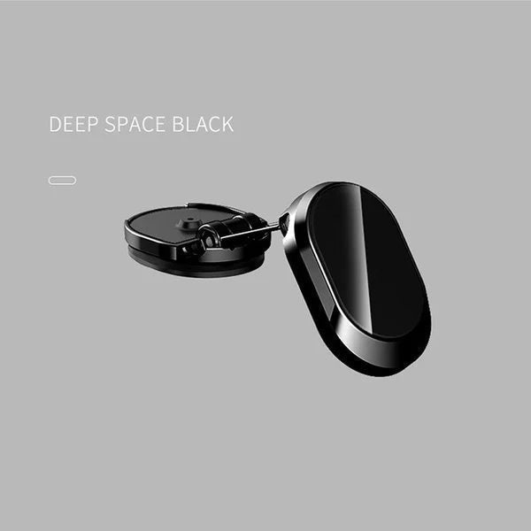 🚗 Foldable Metal Magnetic Car Phone Holder📱 - 360° Rotating, Adjustable Angle & Height Dashboard Mount, Strong Magnetic Hold, Compact Universal Hands-Free Phone Stand for Cars