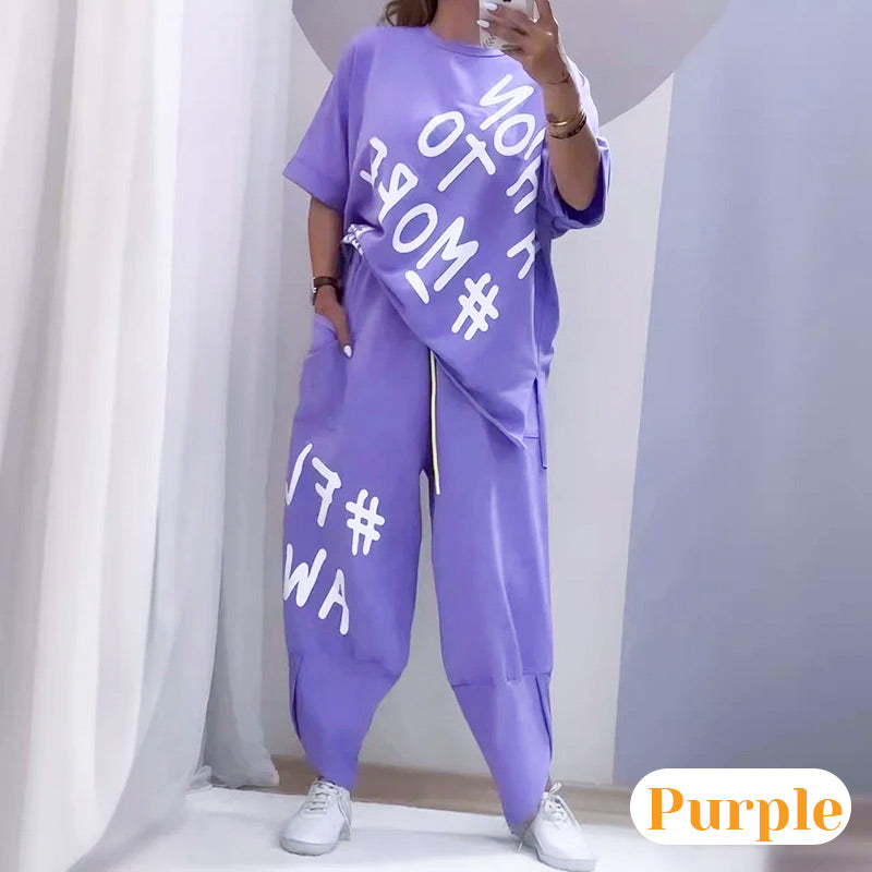 ⏳ Limited time 50% off! 💥Casual T-Shirt Two Piece Set（The more you buy, the higher the discount）