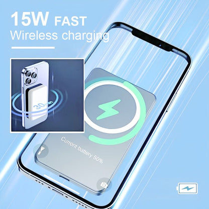 💎15W Fast Charge Portable Wireless Magnetic Power Bank