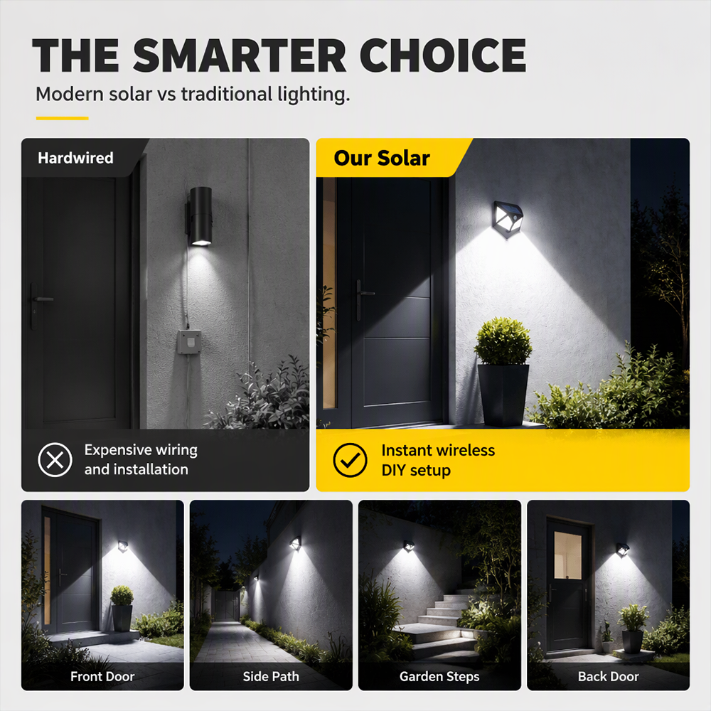 Motion Sensor Solar Lights – Bright Outdoor Lighting