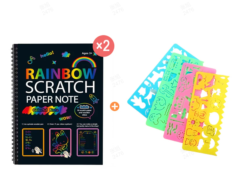 🔥Christmas Big Sale🌈Creative Rainbow Scratch Art Notebook