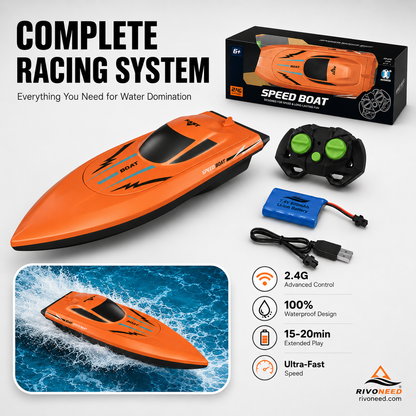 🎮 🚢 HALF PRICE! High-speed 2.4G RC boat with dual motors