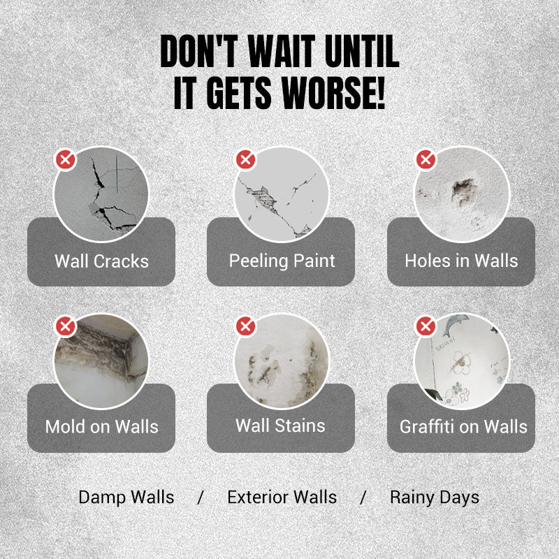 🛡Waterproof & Mildew-Resistant Wall Repair Paste🌿