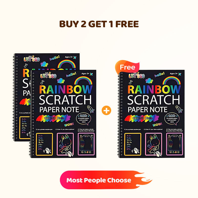 Creative Rainbow Scratch Art Notebook