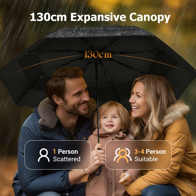 ☔✨50% OFF! 🌧️💨 12-Rib Windproof Umbrella – Large Coverage, Compact Fold & Durable Frame for Heavy Rain & Wind. ✨