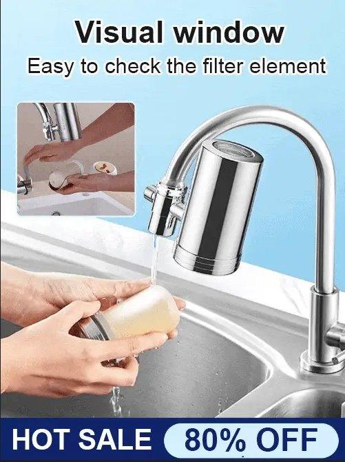 🔥HOT SALE 50% OFF🔥 Installation-free Stainless Steel Household Faucet Water Purifier