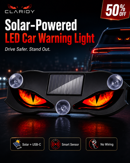 🚗🔆 Solar-Powered LED Car Warning Light – 50% OFF! Solar-powered, weatherproof, automatic activation at dark – for more safety on the roadside. 🔥🛡️