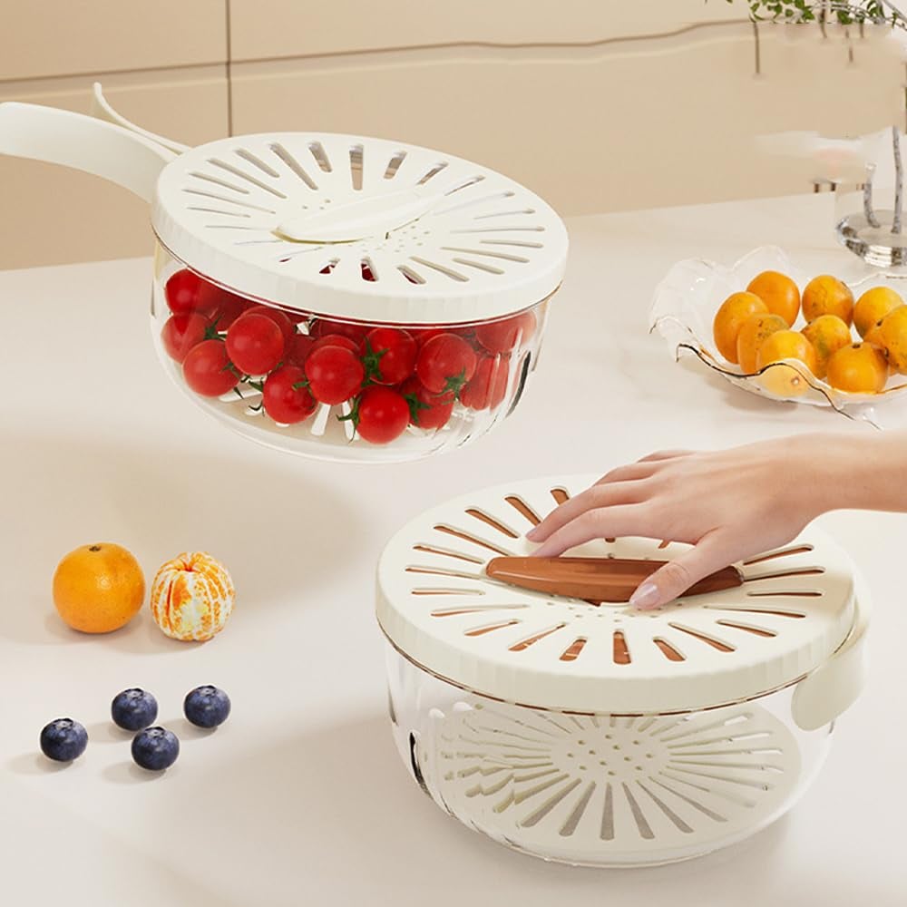 🔥Hot Sale 50% Off🔥New Draining Basket With Lid💧🍎