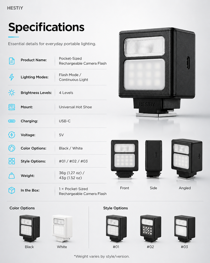 📸Pocket-Sized Rechargeable Camera Flash