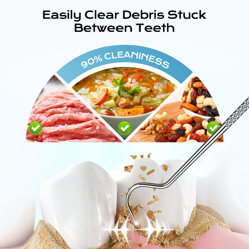 🏆German precision engineering! 0.1mm ultra-fine tip for precise flossing✨