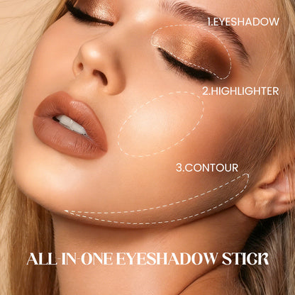 Long-Wear Glitter Stick – One-Swipe Vibrant Color, All-Day/All-Night Wear & Quick-Dry Formula