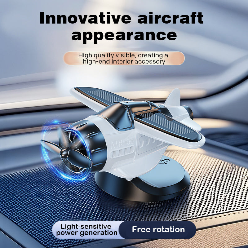 🔥Solar powered airplane shaped car ornaments