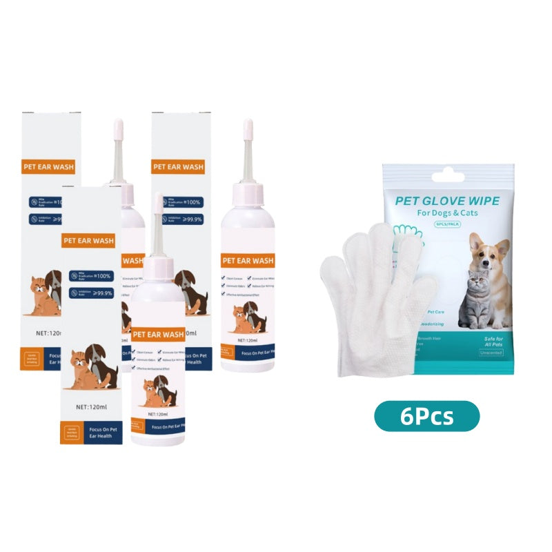 ✨ Pet Ear Cleaner - Gentle Formula with Soothing Aloe for Dogs & Cats, Prevents Infections & Odor 🌿👂