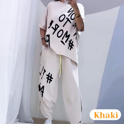 ⏳ Limited time 50% off! 💥Casual T-Shirt Two Piece Set（The more you buy, the higher the discount）