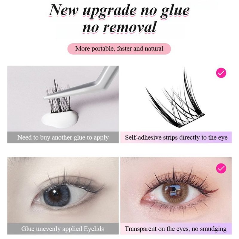 Waterproof Glue-free Realistic False Eyelashes💕
