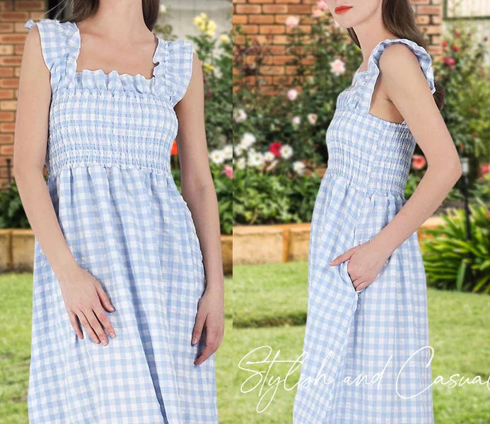 💃Women's Vintage Plaid Clashing Dresses