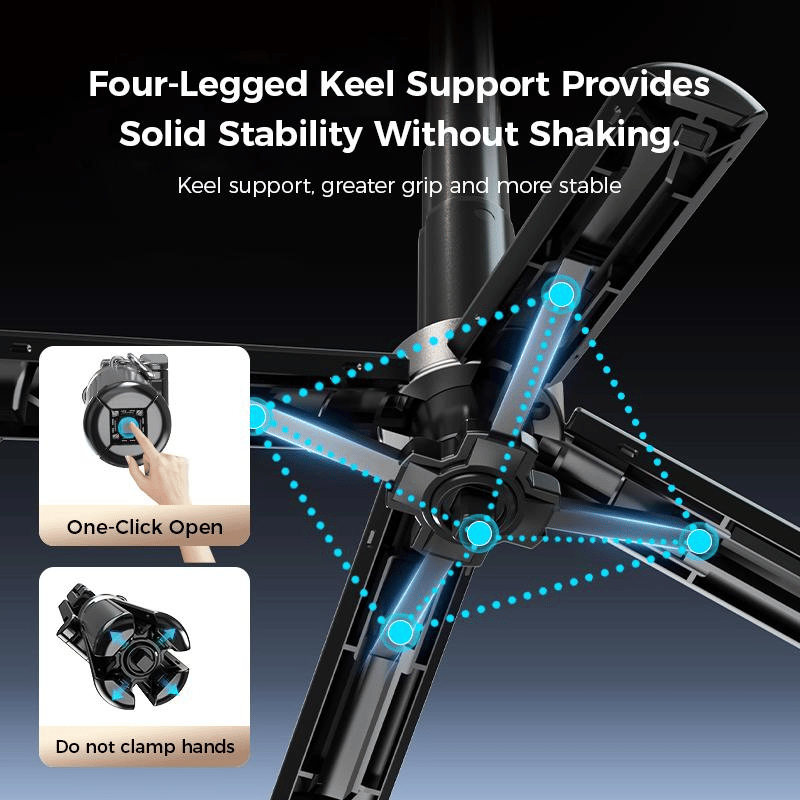 ✨4-in-1 Multifunctional magnetic selfie stick with 360° rotation