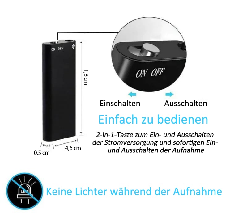 🔥 Mini Voice Recorder – Smart Sound Capture, Compact & Easy to Use, Long Battery Life 🔋