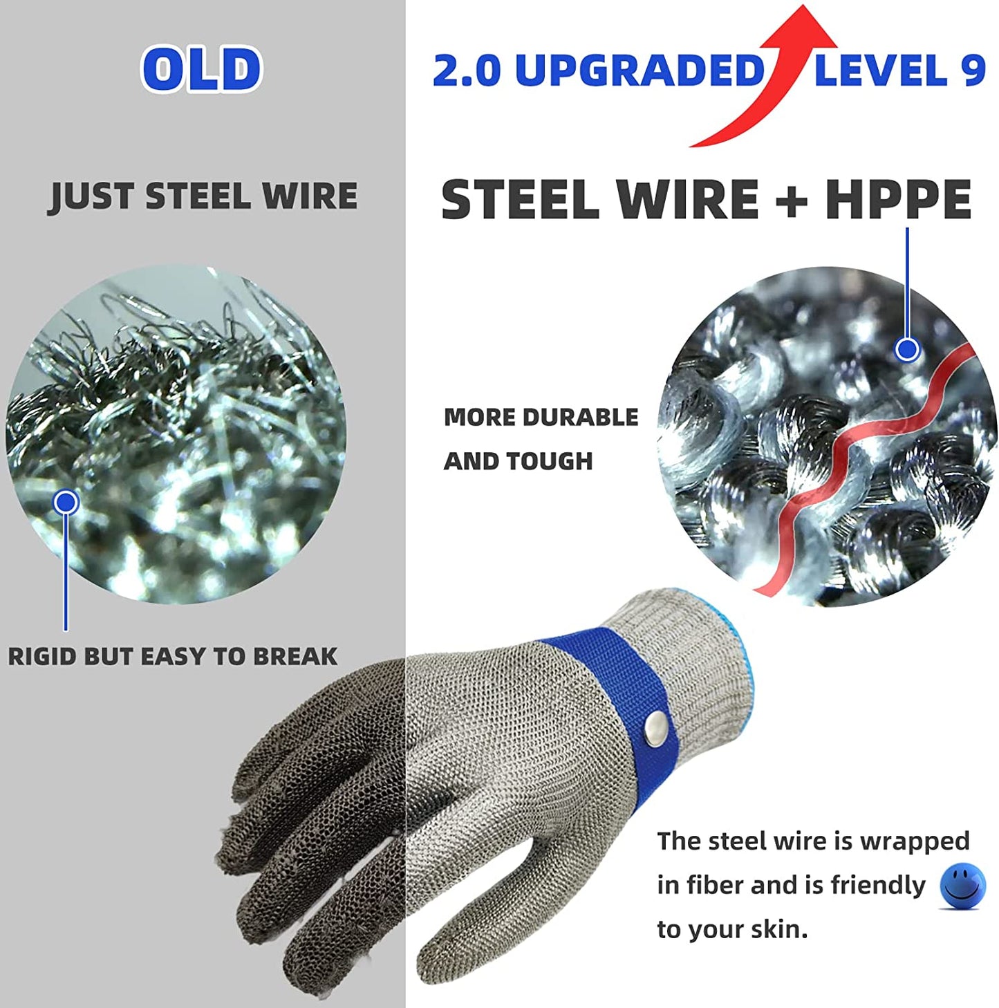 🧤 50% OFF NOW! 🥩 Stainless Steel Mesh Glove – Highest A9 cut level – Perfect for butchers & chefs – no more knife accidents! 🔪🚫
