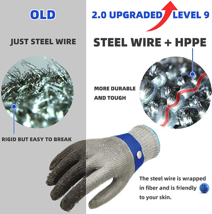 🧤 50% OFF NOW! 🥩 Stainless Steel Mesh Glove – Highest A9 cut level – Perfect for butchers & chefs – no more knife accidents! 🔪🚫