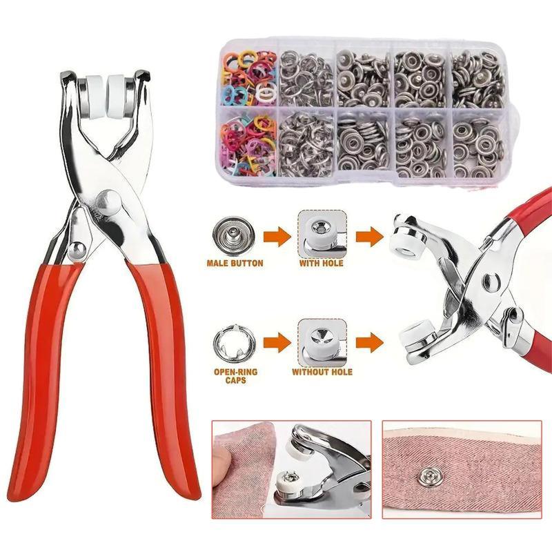🔥100 pcs Invisible Colored Metal Buckle & 1 Count Manual Pressure Pliers