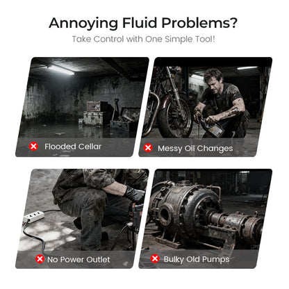 🥇【Industrial-Grade High-Efficiency Choice】38mm High-Power Oil/Water Pump Kit｜💯Blue Portable Design｜Easy to Carry｜Versatile Applications!🌟