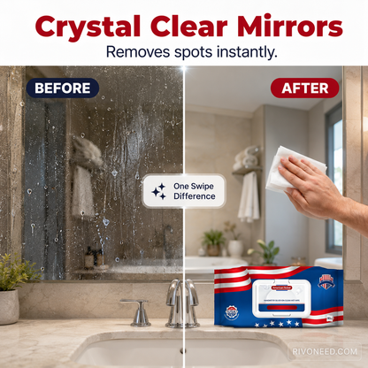 🪟✨ Flash Sale | Streak-Free Glass & Tile Cleaning Wipes | Water Spot & Grime Remover