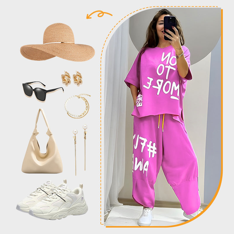 ⏳ Limited time 50% off! 💥Casual T-Shirt Two Piece Set（The more you buy, the higher the discount）