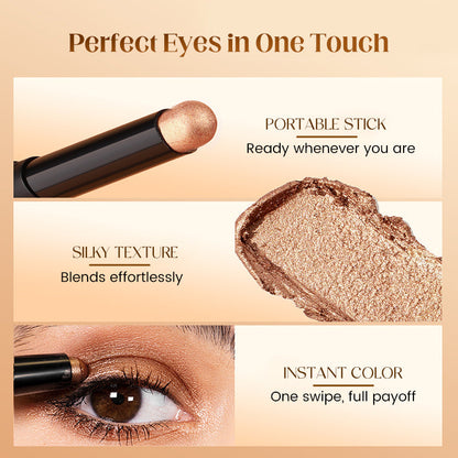Long-Wear Glitter Stick – One-Swipe Vibrant Color, All-Day/All-Night Wear & Quick-Dry Formula