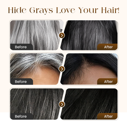 ✨ 2-IN-1 HAIR DYE COMB - Precision Application for Gray Coverage, Non-Drip Formula with Nourishing Argan Oil, 5 Min Processing Time✨