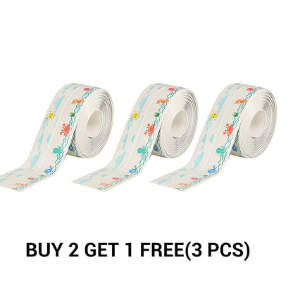 Bath Sealant Strip Self Adhesive 1/2/3 Rolls Caulk Tape White Waterproof Seal for Toilet Bathtub Shower Sink Wall Corner Kitchen with Sealing Tool 3.2m Length 38mm Width