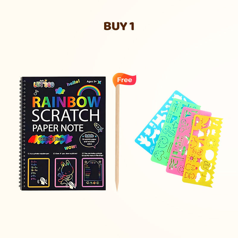 Creative Rainbow Scratch Art Notebook