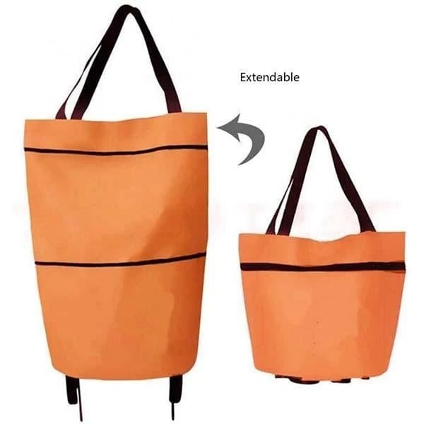 2-in-1 Shopping Bag Foldable Green Bag