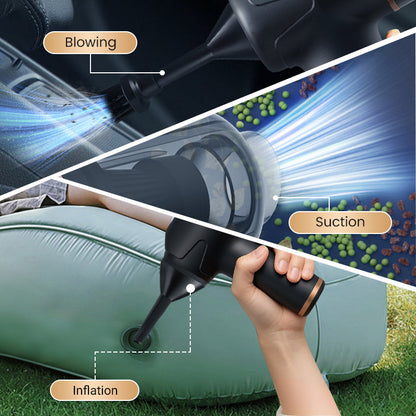 Cordless All-in-One Blower, Vacuum and Inflator Vacuum Cleaner for Home and Car