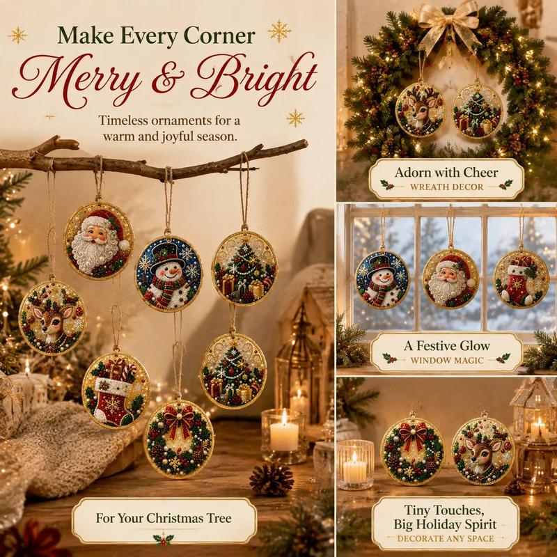 Christmas DIY Painting Hanging Ornaments Set