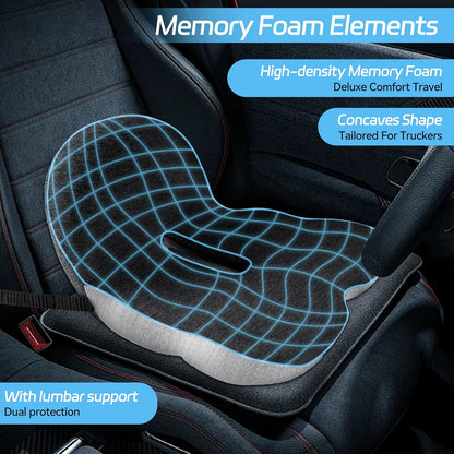 💎Non-Slip Memory Foam Seat Cushion – Prostate Pressure Relief, Sciatica Pain Relief, Breathable Mesh & Universal Fit for Car, Office & Wheelchair