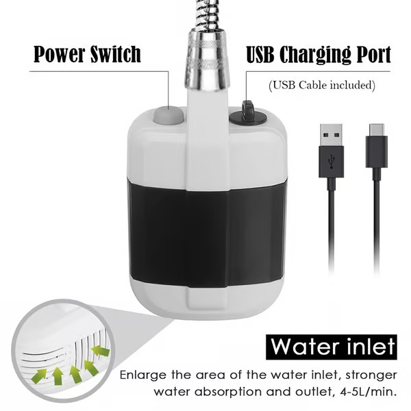 🔥Camping Essentials - While Stocks Last💦Portable Shower for Camping with Water Pump