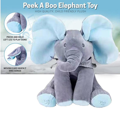 🐘🎶Peek-A-Boo Singing Elephant Plush Toy – Interactive Musical Stuffed Animal