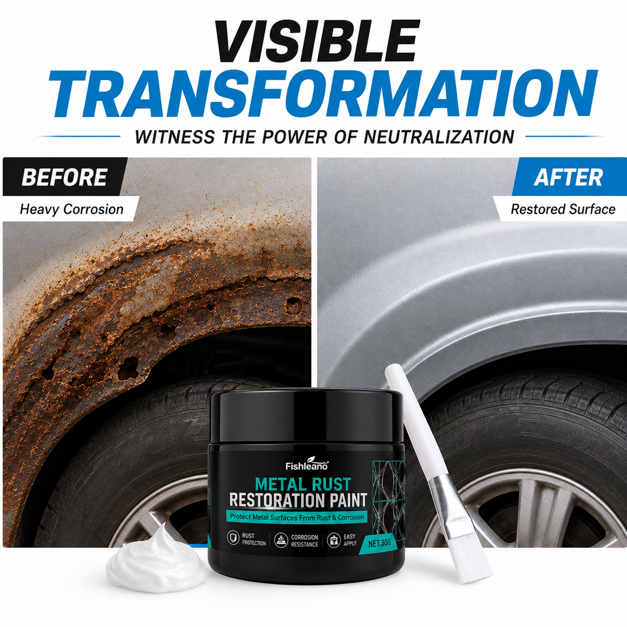 🛡️✨Metal Rust Protection Black Repair Paste – Restores rusty gates, railings & tools. Forms protective coating – no need to replace!