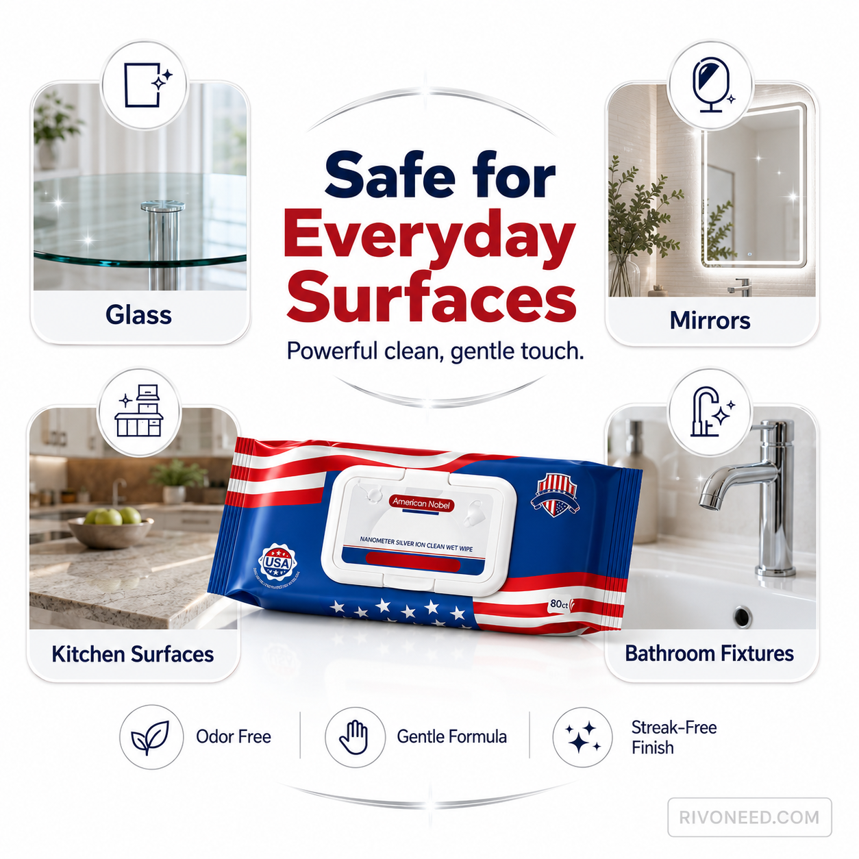 🪟✨ Flash Sale | Streak-Free Glass & Tile Cleaning Wipes | Water Spot & Grime Remover