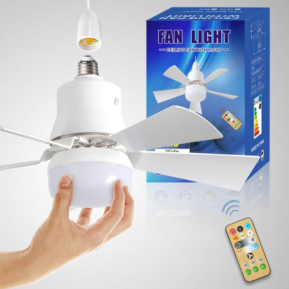 ❄️2-in-1 Portable Ceiling Fan & Light With Remote Control