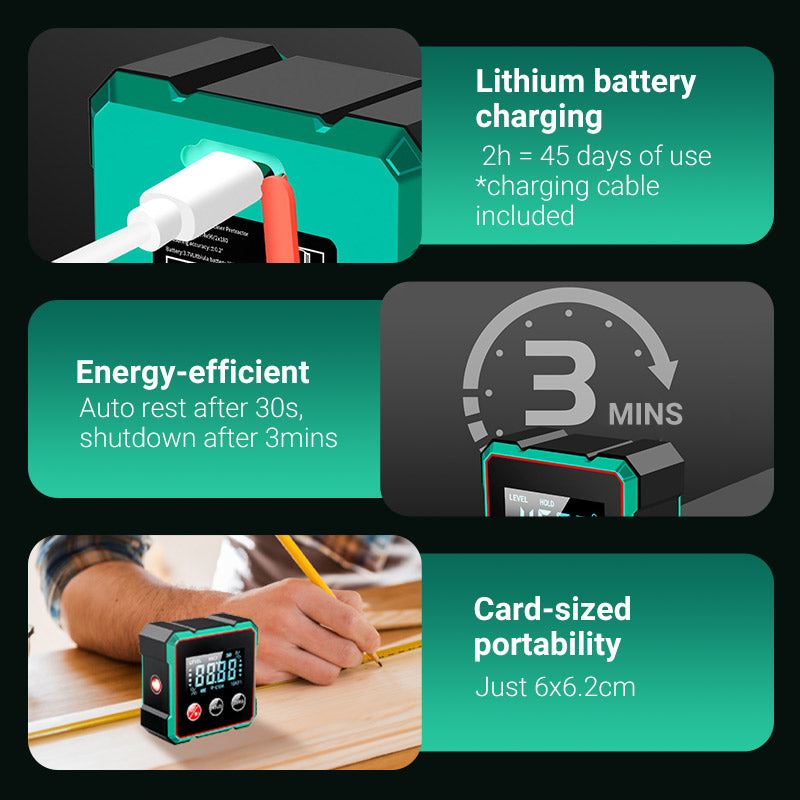 🎁💥Magnetic Digital Angle Finder with Electronic Laser