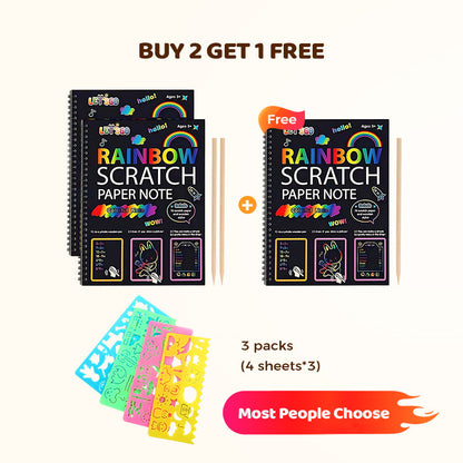 Creative Rainbow Scratch Art Notebook