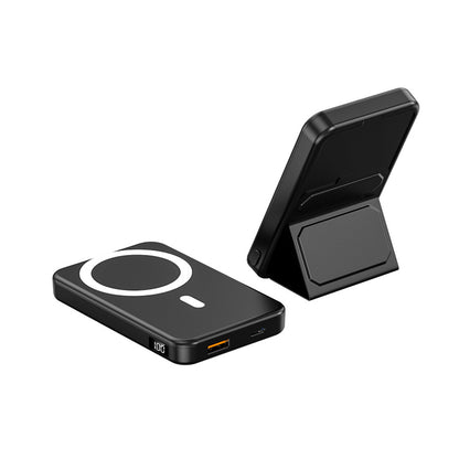 Mini Foldable Wireless Magnetic Power Bank with Stand