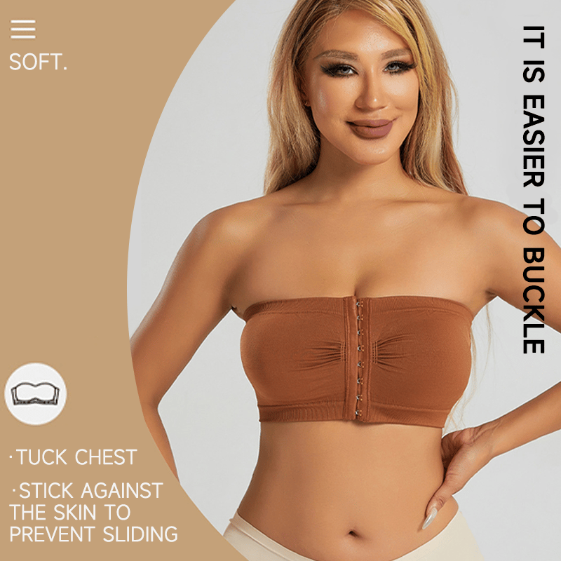 🎁Prime Day Sale 49% OFF🔥Plus Size Strapless Front Buckle Breathable Bra