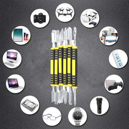 ⚡ 6-Piece Metal Crowbar Set - Multipurpose Pry Bar Tools for Demolition, Construction & DIY Projects 🛠️📦